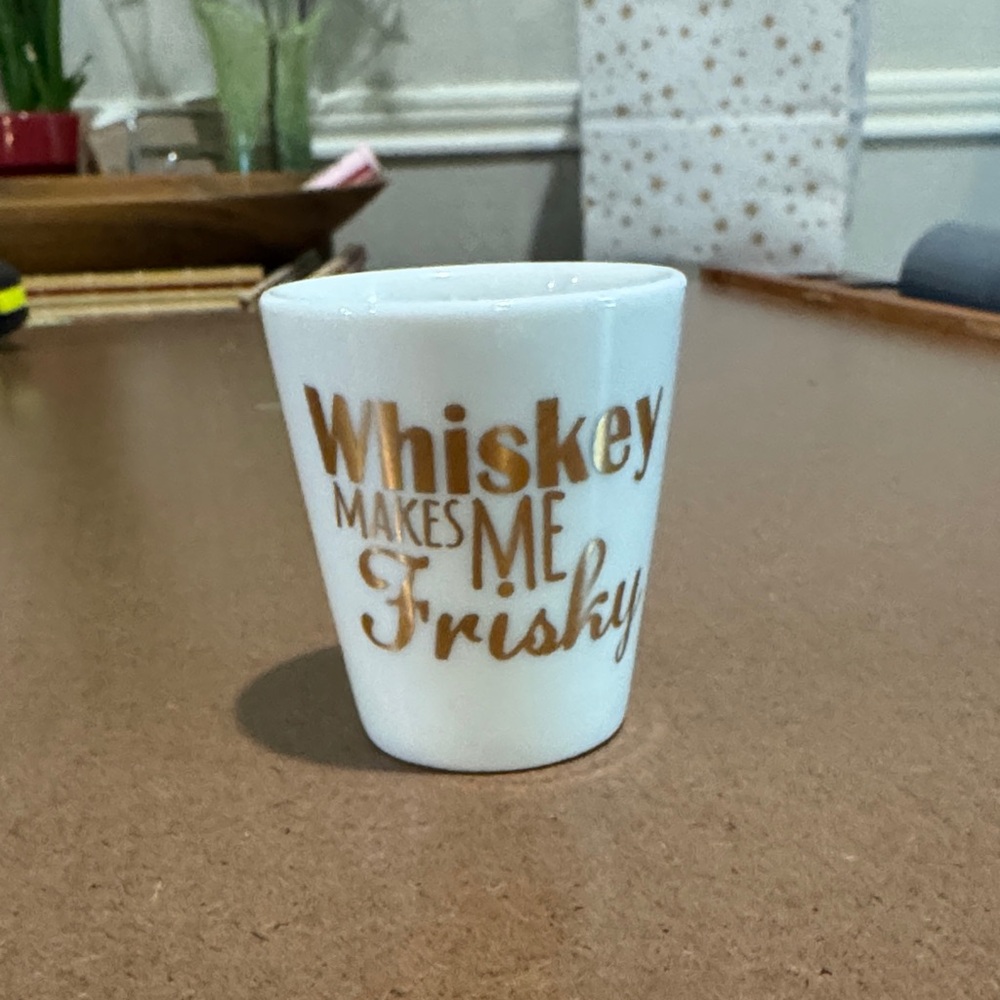 Francesca's Collections White and Gold Mug